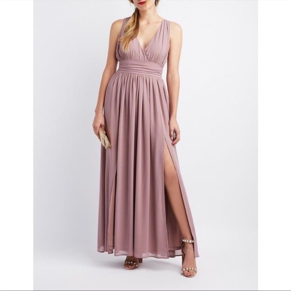 Charlotte Russe Mauve Pink Formal Bridesmaid Dress